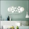 Tegelstickers Acryl Home Decor muurstick veranda woonkamer spiegelstickers grote kleine cirkel slaapkamer tegels sticker corridor art deco dhfmd