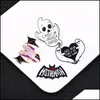 Pins broches punk dieren bat pins klassieke mottman geëmailleerde badges heldhaftigheid serie film broches Halloween Dark Night Jewelry Dhgarden Dhl2e