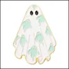 Broches Broches Fantôme Émail Broches Broches Fleur Punk Halloween Drôle Mignon Insignes En Métal Personnalisé Revers Femmes Enfants Cadeaux Gothique Dhgarden Dho0D