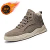 Laarzen 2023 Heren Winter Laarzen Sneakers Outdoor Sportschoenen Mannen Pluche Schoeisel Hoge Kwaliteit Mans Cargo Werkschoenen Trend Tenis 3845 221128