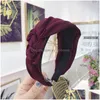 Headbands Braid Fabric Headband Cross Knot Hairband Turban Adt Hair Accessories Drop Delivery Jewelry Hairjewelry Dhvrq