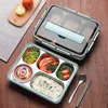 Dinnerware Sets Carry Square Ironing Thermal Insulation Compartment Student Lunch Box Storage Work
