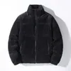 Piumino da uomo Parka Moda Giacca invernale Spessa calda Streetwear Cappotto in cotone Collo alla coreana Tinta unita Cerniera Capispalla 221124