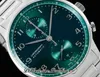 RSF IW3716 A7750 Montre Homme Chronographe Automatique 41mm Cadran Vert Marqueurs Or Bracelet Acier Inoxydable Super Edition ETA Montres Puretime 03D4