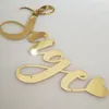 Party Decoration Pesonalised Acrylic Mirror Gold Wall Design Namn Sign Wood Custom Baby Wedding Birthday Shop Shop 221128