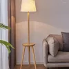 Floor Lamps Tripod Design Led Living Room Study Bedroom Bedside Lamp Creative Vintage Solid Wood Ambient Lights Home Deco