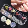 Outros adesivos decorativos Moda adesiva de unhas Decoração de flores secas lantejoulas 8 Diferentes decalques de manicure do tipo selo womens dhk1u