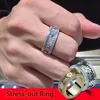 Band Punk Turn Gear Ring Luxury Rose Gold Silver Color Zironia Anillo For Women Men Wedding Party Jewelry Accessories Couple Gifts 221125
