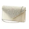 Sacs de soirée Dames Satin Embrayages Cristal Bling Sacs à main De Mariage Bourse Bourse Enveloppe Mode Femmes Portefeuille Pochette 221125