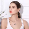 Pendant s Sterling S925 Lucky Four leaf Grass Korean Version Simple Versatile Silver Necklace Collar Chain for Girlfriend and