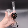 Bong de vidro preto Hookahs 10 polegadas Oil Dab Rig Reciclador de água Tubos de fumo 14mm articulação feminina