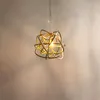 Lustres Led lustre moderne créatif chevet Restaurant magasin de vêtements décor suspension lampe escalier allée or aluminium pendentif