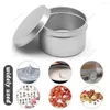 Opslagflessen 12 -delige set 220 ml ronde aluminium blik 80 50 mm zilveren kaarsen aroma DIY handgemaakte accessoires