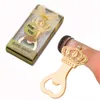 Gold Crown Bottle Applers с подарочной коробкой свадебной сувениры для декораций по случаю дня рождения детского душа KDJK2211