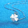 Pendant Necklaces Simple four leaf clover i heart-shaped pendant quality assurance Plating fashionable popular Korean version