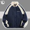 Jackets masculinos casuais jaqueta do time do colégio masculino de retalhos de retalhos esportes esportes de windbreaker primavera de outono de outono colar 221128