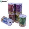 Storage Boxes Bins Square Piggy Bank Logbook Series Tin Plate Money Saving Pot Coin Gift Home Decoration Savings Banknote 221128