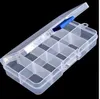 10 Grids Jewelry Storage Box Plastic Transparent Display Case Organizer Holder for Beads Ring Earrings Jewelry i0413