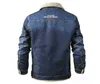 メンズジャケットVolgins Brand Denim Mens Auturt Winter Jeans Men Thick Warm Bomber Army Coats221124