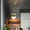 Chandeliers Modern Chandelier Dining Room Bedroom Restaurant Gold LED Hanging Lamp Fixtures Star Effect Crystal Ball Lampshade Drop