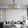 Pendant Lamps Retro Style Light Luxury Black Chandelier Crystal Living Room Designer Model Home High-end Fashion Art Restaurant Lamp