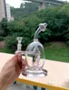 Unikalne kolorowe szklane bongo Dysza prysznicowa grzyb Perc Dab Rig rura odprowadzająca wodę, kaptur kulowy odprowadzający wodę z gwintem wewnętrznym 14mm