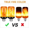 Modes Flame Effect Decorative Bulb LED Dynamic Blue Light E27 Creative Corn Simulation Night