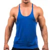 Canotte da uomo Canottiera da uomo Bodybuilding Allenamento Gilet da palestra Fitness Uomo Top in cotone senza maniche Camicia muscolare Sport all'aria aperta A50