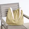 Evening Bags Canvas Shoulder Messenger Bag Japanese Solid Color Simple Art Large Capacity Casual College Style Hit Female