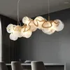 Kroonluchters luxe grijs/wit ronde glas kroonluchter verlichting glans suspensie Luminaire lampen voor el foyer slaapkamer goudhangende lamp