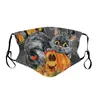 Maschere di design Gatto Zucca Mascarilla Felice Halloween Maschere per il viso Panno in poliestere Interno in cotone Respiratore Può mettere il pezzo filtrante Reus Dhncf