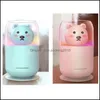 Other Home Decor Lovely Water Supply Instrument Keep Moisture Pet Bear Essential Oils Diffusers Woman Man Humidifiers Bedroom Suppli Dhqry