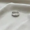 Kvinnors designer Hip Hop Rings lyxiga smycken män ring mode silver par ring klassisk dubbel bokstav ring bröllop kärlek ringer med låda