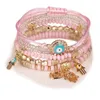 Charmarmband 6 st/set p￤rlor strand fatima hand armband upps￤ttning f￶r kvinnor ￤lskar hj￤rthamsa smycken bohemarmets