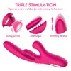 Massager zabawek seksu 3 w 1 wibrator Sucker Sucider For Women Got Spot Język Licking Dildo Dildo Anal Sexy Toys Sex Toys 18