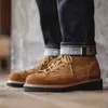 Maden zapatos de cuero genuino de alta calidad Botas de tobillo casual de invierno