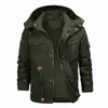 Mens Down Parkas 군사 겨울 양털 내부 재킷 캐주얼 한 두꺼운 열 코트 군대 조종사 공군화물 아웃복 후드 4xl 221128