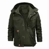 Mens Down Parkas Militaire Hiver Polaire Veste Intérieure Casual Épais Manteau Thermique Armée Pilote Air Force Cargo Outwear À Capuche 4XL 221128