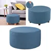 Chair Covers Stretch Round Ottoman Slipcover Footstool Cover Removable