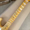 6 cordas guitarra elétrica de relíquia amarela com captadores SSS