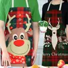 Christmas Decorations Linen Apron Merry Decoration for Home Kitchen Xmas Navidad Natal Noel Gifts Year 221125