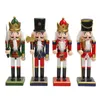 Figures de casse-noisette en bois de 30 cm Grands casse-noisettes King Décorations de Noël traditionnelles en bois de noix de casse-noisette pour Noël festif 221126