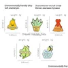 ピンブローチ漫画動物植物ブローチセット5pcs文字香料梨エナメルペイントバッジアロエ火山合金ピンデニムSHドーイド