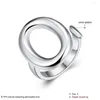 Cluster Rings Top Quality 925 Silver Letter O Round Open For Women Color Fashion Jewelry Wholesale