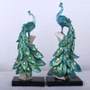 Creatieve hars Crafts Fashion Golden Peacock Decorations Home Decoration Business Gifts Garden Decoratie 210804