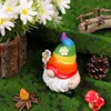 Garden Decorations Garden Rainbow Gnome Harts Staty Faceless Doll Figurer Miniature Home Decorati 221126