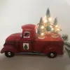 Tuindecoraties 1 stks Kerst ornamenthars Red Truck Kerstboom ornamenten Jaar Xmas Decor Crafts auto woning decoratie accessoires 221126