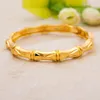 Bangle Dubai India Ethiopian Bamboo Gold Color Filled Lovely Bangles for Women Girls Party Jewelry Bangles&bracelet Gifts