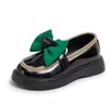 Sneakers Britse stijl leren schoenen voor meisjes kinderen rond hoofd boog licht comfortabel flatbottomed loafers kinderen mode casual 221125