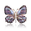 Pins Brooches Creative Fashion Jewelry Colorf Rhinestone Butterfly Brooches Alloy Enameled Animal Brooch Pin Apparel Accessories De Dh2Hr